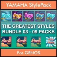 The Greatest Styles By PK Bunde TGS Vol. 03 - Vol. 21 to Vol. 29 - 540 Styles / Song Styles for YAMAHA GENOS in STY format