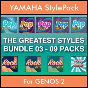 The Greatest Styles By PK Bunde TGS Vol. 03  - Vol. 21 to Vol. 29 - 540 Styles / Song Styles for YAMAHA GENOS 2 in STY format