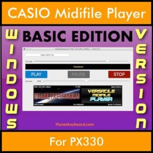 VERSATILE MIDIFILE PLAYER By PK BASIC EDITION V 1  - FOR PC - COMPUTER for CASIO PX330 in MID format