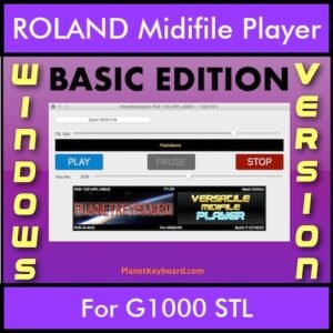 VERSATILE MIDIFILE PLAYER By PK BASIC EDITION V 1  - FOR PC - COMPUTER for ROLAND G1000 STL in MID format