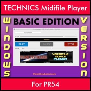 VERSATILE MIDIFILE PLAYER By PK BASIC EDITION V 1  - FOR PC - COMPUTER for TECHNICS PR54 in MID format