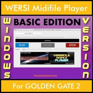 VERSATILE MIDIFILE PLAYER By PK BASIC EDITION V 1  - FOR PC - COMPUTER for WERSI GOLDEN GATE 2 in MID format