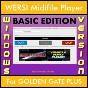 VERSATILE MIDIFILE PLAYER By PK BASIC EDITION V 1  - FOR PC - COMPUTER for WERSI GOLDEN GATE PLUS in MID format