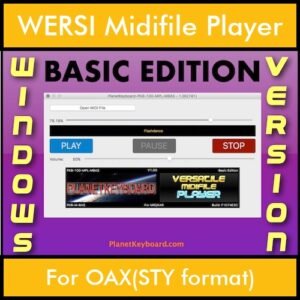 VERSATILE MIDIFILE PLAYER By PK BASIC EDITION V 1  - FOR PC - COMPUTER for WERSI OAX(STY format) in MID format