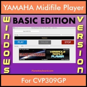 VERSATILE MIDIFILE PLAYER By PK BASIC EDITION V 1  - FOR PC - COMPUTER for YAMAHA CVP309GP in MID format