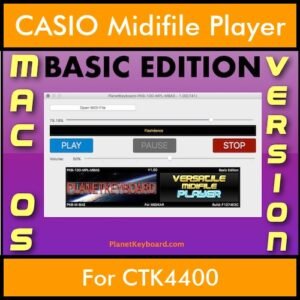 VERSATILE MIDIFILE PLAYER By PK BASIC EDITION V 1  - FOR MAC - COMPUTER for CASIO CTK4400 in MID format