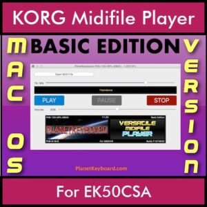 VERSATILE MIDIFILE PLAYER By PK BASIC EDITION V 1  - FOR MAC - COMPUTER for KORG EK50CSA in MID format