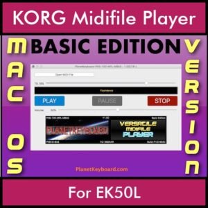 VERSATILE MIDIFILE PLAYER By PK BASIC EDITION V 1  - FOR MAC - COMPUTER for KORG EK50L in MID format