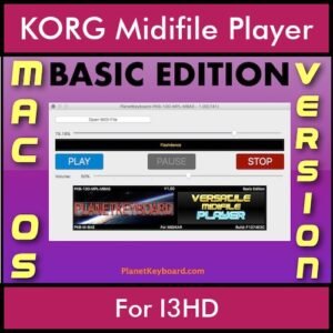 VERSATILE MIDIFILE PLAYER By PK BASIC EDITION V 1  - FOR MAC - COMPUTER for KORG I3HD in MID format