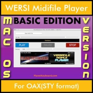 VERSATILE MIDIFILE PLAYER By PK BASIC EDITION V 1  - FOR MAC - COMPUTER for WERSI OAX(STY format) in MID format