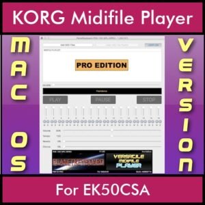 VERSATILE MIDIFILE PLAYER By PK PROFESSIONAL EDITION V 1  - FOR MAC - COMPUTER for KORG EK50CSA in MID format