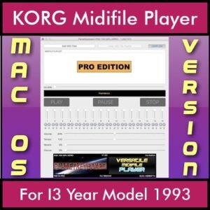 VERSATILE MIDIFILE PLAYER By PK PROFESSIONAL EDITION V 1  - FOR MAC - COMPUTER for KORG I3 Year Model 1993 in MID format