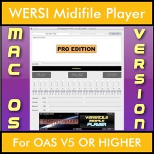 VERSATILE MIDIFILE PLAYER By PK PROFESSIONAL EDITION V 1  - FOR MAC - COMPUTER for WERSI OAS V5 OR HIGHER in MID format