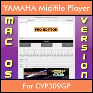 VERSATILE MIDIFILE PLAYER By PK PROFESSIONAL EDITION V 1  - FOR MAC - COMPUTER for YAMAHA CVP309GP in MID format