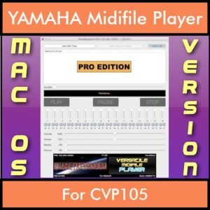 VERSATILE MIDIFILE PLAYER By PK PROFESSIONAL EDITION V 1  - FOR MAC - COMPUTER for YAMAHA CVP105 in MID format