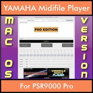 VERSATILE MIDIFILE PLAYER By PK PROFESSIONAL EDITION V 1  - FOR MAC - COMPUTER for YAMAHA PSR9000 Pro in MID format