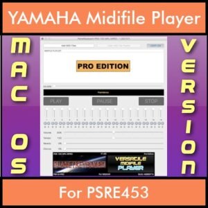 VERSATILE MIDIFILE PLAYER By PK PROFESSIONAL EDITION V 1  - FOR MAC - COMPUTER for YAMAHA PSRE453 in MID format