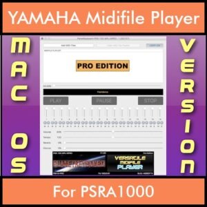 VERSATILE MIDIFILE PLAYER By PK PROFESSIONAL EDITION V 1  - FOR MAC - COMPUTER for YAMAHA PSRA1000 in MID format