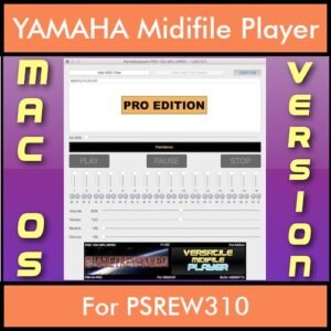 VERSATILE MIDIFILE PLAYER By PK PROFESSIONAL EDITION V 1  - FOR MAC - COMPUTER for YAMAHA PSREW310 in MID format