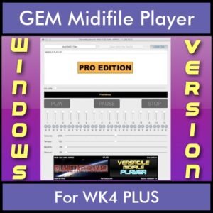 VERSATILE MIDIFILE PLAYER By PK PROFESSIONAL EDITION V 1  - FOR PC - COMPUTER for GEM WK4 PLUS in MID format