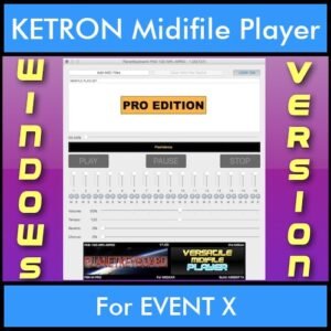 VERSATILE MIDIFILE PLAYER By PK PROFESSIONAL EDITION V 1  - FOR PC - COMPUTER for KETRON EVENT X in MID format