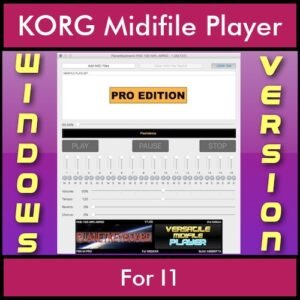 VERSATILE MIDIFILE PLAYER By PK PROFESSIONAL EDITION V 1  - FOR PC - COMPUTER for KORG I1 in MID format