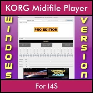 VERSATILE MIDIFILE PLAYER By PK PROFESSIONAL EDITION V 1  - FOR PC - COMPUTER for KORG I4S in MID format