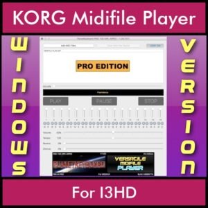 VERSATILE MIDIFILE PLAYER By PK PROFESSIONAL EDITION V 1  - FOR PC - COMPUTER for KORG I3HD in MID format