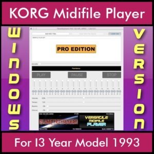 VERSATILE MIDIFILE PLAYER By PK PROFESSIONAL EDITION V 1  - FOR PC - COMPUTER for KORG I3 Year Model 1993 in MID format