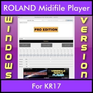 VERSATILE MIDIFILE PLAYER By PK PROFESSIONAL EDITION V 1  - FOR PC - COMPUTER for ROLAND KR17 in MID format