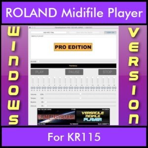 VERSATILE MIDIFILE PLAYER By PK PROFESSIONAL EDITION V 1  - FOR PC - COMPUTER for ROLAND KR115 in MID format