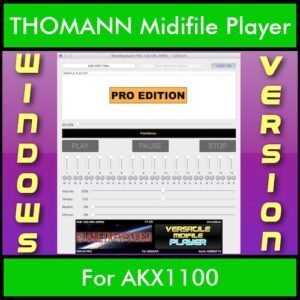 VERSATILE MIDIFILE PLAYER By PK PROFESSIONAL EDITION V 1  - FOR PC - COMPUTER for THOMANN AKX1100 in MID format