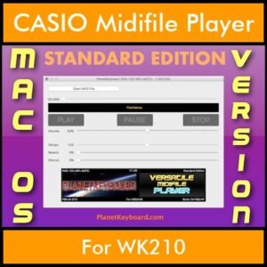 VERSATILE MIDIFILE PLAYER By PK STANDARD EDITION V 1  - FOR MAC - COMPUTER for CASIO WK210 in MID format