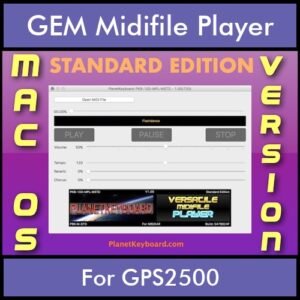 VERSATILE MIDIFILE PLAYER By PK STANDARD EDITION V 1  - FOR MAC - COMPUTER for GEM GPS2500 in MID format