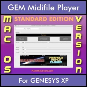 VERSATILE MIDIFILE PLAYER By PK STANDARD EDITION V 1  - FOR MAC - COMPUTER for GEM GENESYS XP in MID format