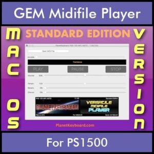 VERSATILE MIDIFILE PLAYER By PK STANDARD EDITION V 1  - FOR MAC - COMPUTER for GEM PS1500 in MID format