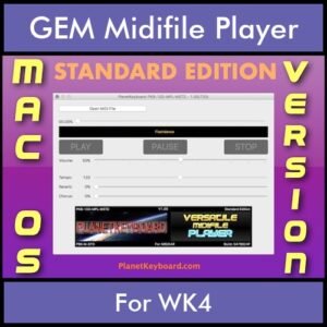 VERSATILE MIDIFILE PLAYER By PK STANDARD EDITION V 1  - FOR MAC - COMPUTER for GEM WK4 in MID format