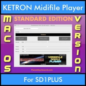 VERSATILE MIDIFILE PLAYER By PK STANDARD EDITION V 1  - FOR MAC - COMPUTER for KETRON SD1PLUS in MID format