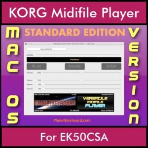 VERSATILE MIDIFILE PLAYER By PK STANDARD EDITION V 1  - FOR MAC - COMPUTER for KORG EK50CSA in MID format