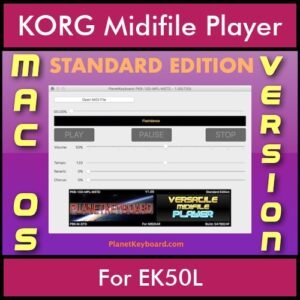 VERSATILE MIDIFILE PLAYER By PK STANDARD EDITION V 1  - FOR MAC - COMPUTER for KORG EK50L in MID format