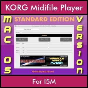 VERSATILE MIDIFILE PLAYER By PK STANDARD EDITION V 1  - FOR MAC - COMPUTER for KORG I5M in MID format