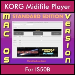 VERSATILE MIDIFILE PLAYER By PK STANDARD EDITION V 1  - FOR MAC - COMPUTER for KORG IS50B in MID format