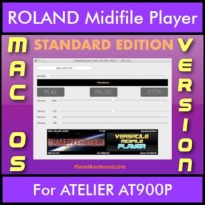 VERSATILE MIDIFILE PLAYER By PK STANDARD EDITION V 1  - FOR MAC - COMPUTER for ROLAND ATELIER AT900P in MID format