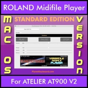 VERSATILE MIDIFILE PLAYER By PK STANDARD EDITION V 1  - FOR MAC - COMPUTER for ROLAND ATELIER AT900 V2 in MID format