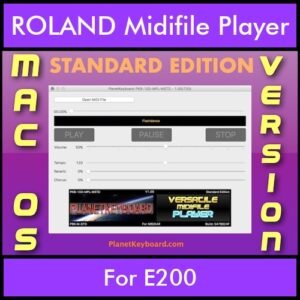 VERSATILE MIDIFILE PLAYER By PK STANDARD EDITION V 1  - FOR MAC - COMPUTER for ROLAND E200 in MID format