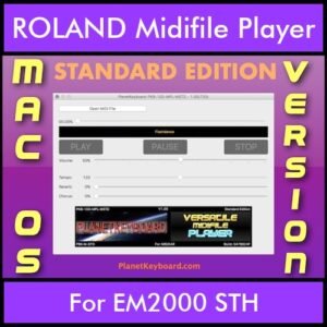 VERSATILE MIDIFILE PLAYER By PK STANDARD EDITION V 1  - FOR MAC - COMPUTER for ROLAND EM2000 STH in MID format