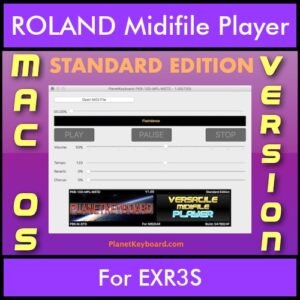 VERSATILE MIDIFILE PLAYER By PK STANDARD EDITION V 1  - FOR MAC - COMPUTER for ROLAND EXR3S in MID format