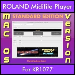 VERSATILE MIDIFILE PLAYER By PK STANDARD EDITION V 1  - FOR MAC - COMPUTER for ROLAND KR1077 in MID format