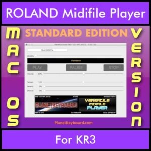 VERSATILE MIDIFILE PLAYER By PK STANDARD EDITION V 1  - FOR MAC - COMPUTER for ROLAND KR3 in MID format