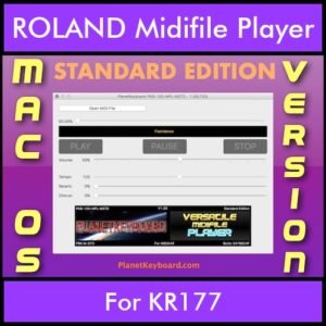 VERSATILE MIDIFILE PLAYER By PK STANDARD EDITION V 1  - FOR MAC - COMPUTER for ROLAND KR177 in MID format